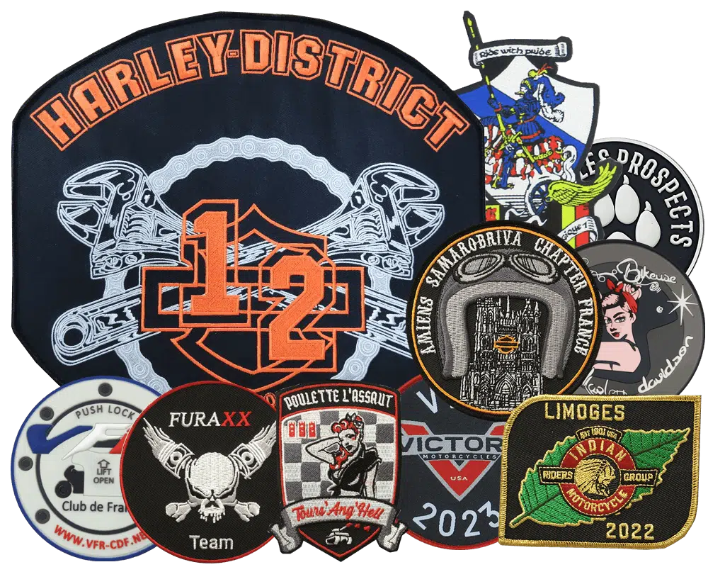 écussons personnalisés motos, motards, bikers, chapitre