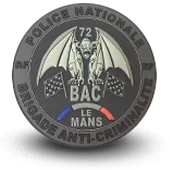 Ecusson Brodé Police Bac Brigade Anti Criminalite Le Mans