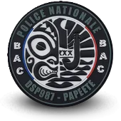 Ecusson Brodé Police Bac Brigade Anti Criminalite Papete Tahiti