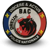 Ecusson Brodé Police Bac Brigade Anti Criminalite Dreux