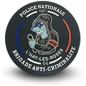 Ecusson Brodé Police Bac Brigade Anti Criminalite Lhay-Les-Roses