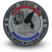 Ecusson Brodé Police Nationale Dcpj Ocrtis Bordeaux Bayonne