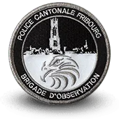 Ecusson Brodé Suisse Police Cantonale De Firbourg - Brigade D'observation