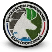 Ecusson Brodé Cynotechnique Bspp Pompiers Paris