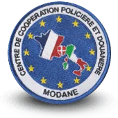 Ecusson Brodé Modane Centre De Coopération Policière Et Douanière