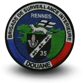 Ecusson Brodé Brigade De Survillance Douane Rennes