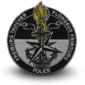 Ecusson Brodé Plongeurs Fribourg Suisse Police