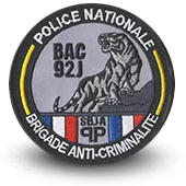Ecusson Brodé Police Bac Brigade Anti Criminalite 92 - 1532
