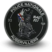 Ecusson Brodé Police Bac Brigade Anti Criminalite Aubervilliers
