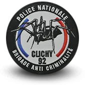 Ecusson Brodé Police Bac Brigade Anti Criminalite Clichy