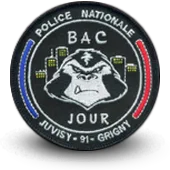 Ecusson Brodé Police Bac Brigade Anti Criminalite Juvisy-Grigny