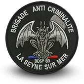Ecusson Brodé Police Bac Brigade Anti Criminalite La-Seyne-Sur-Mer