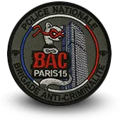 Ecusson Brodé Police Bac Brigade Anti Criminalite Paris15