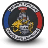 Ecusson Brodé Police Bac Brigade Anti Criminalite Provins