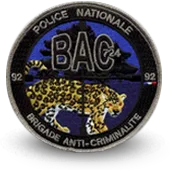 Ecusson Brodé Police Bac Brigade Anti Criminalite Puteaux - 1515