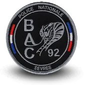 Ecusson Brodé Police Bac Brigade Anti Criminalite Sevres