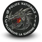 Ecusson Brodé Police Bac Brigade Anti Criminalite Villeneuve