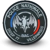 Ecusson Brodé Police Bac Brigade Anti Criminalite Villeparisis