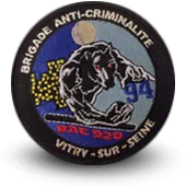 Ecusson Brodé Police Bac Brigade Anti Criminalite Vitry