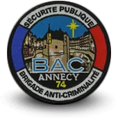 Ecusson Brodé Bac Brigade Anti Criminalite Annecy