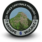 Ecusson Brodé Police Cantonale De Firbourg Suisse Vaulruz