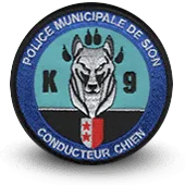 Ecusson Brodé Police Municipale De Sion K9 Suisse