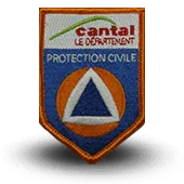Ecusson Brodé Protection Civile Du Cantal