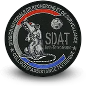 Ecusson Brodé Cat/Dnrs Sdat Police Dcpj Sous-Direction Antiterroriste