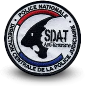 Ecusson Brodé Sdat Police Dcpj Sous-Direction Antiterroriste