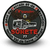 Ecusson brodé TRANSDEV Sûreté transports