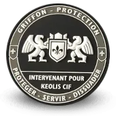Ecusson PVC 3D Griffon Protection - Sécurité Privée
