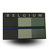 Ecusson Pvc Belgium Belgian Blue Line Police