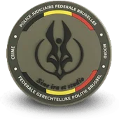 Ecusson Pvc Police Judiciaire Fédérale Bruxelles Belgique