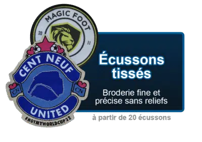 Écusson tissé personnalisé broderie fine et précise – Création Écussons