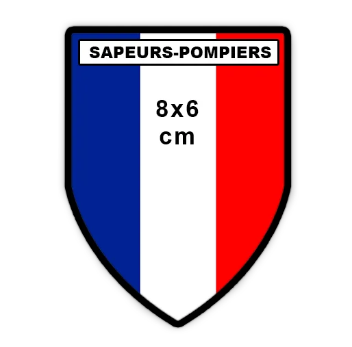 taille ecusson blason pompiers secours