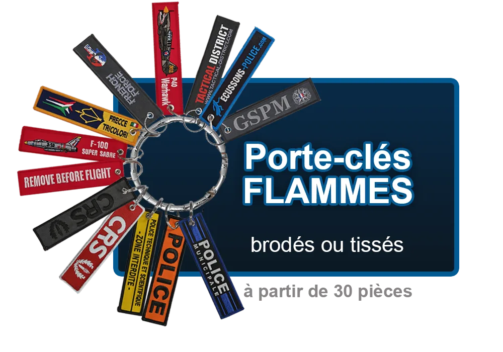 Porte-clés flamme personnalisé