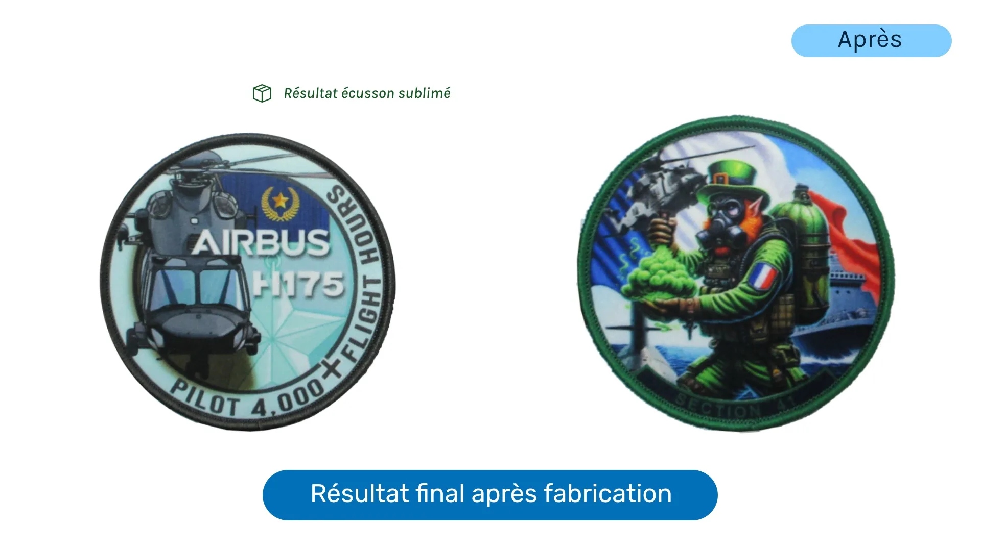 Après - Résultat de l'écusson