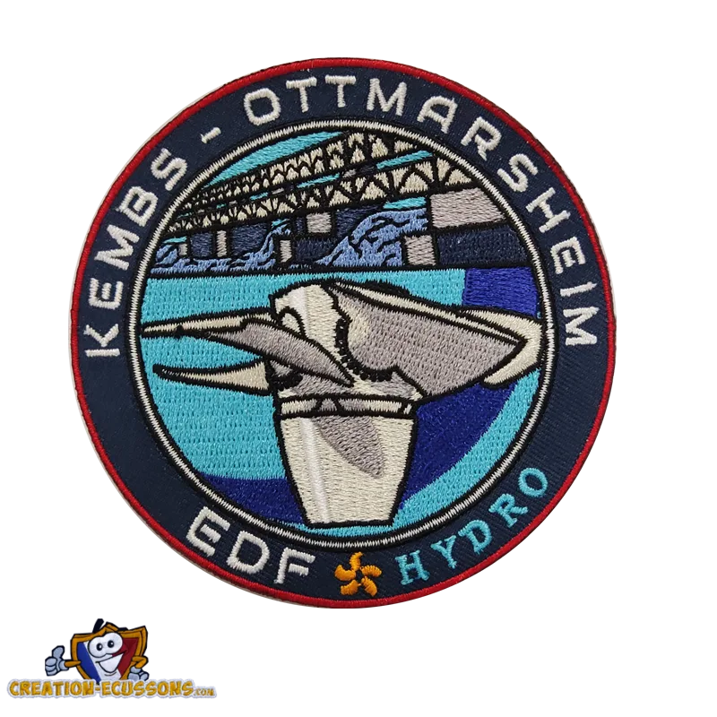 Ecusson brode EDF HYDRO Ecusson brode EDF HYDRO