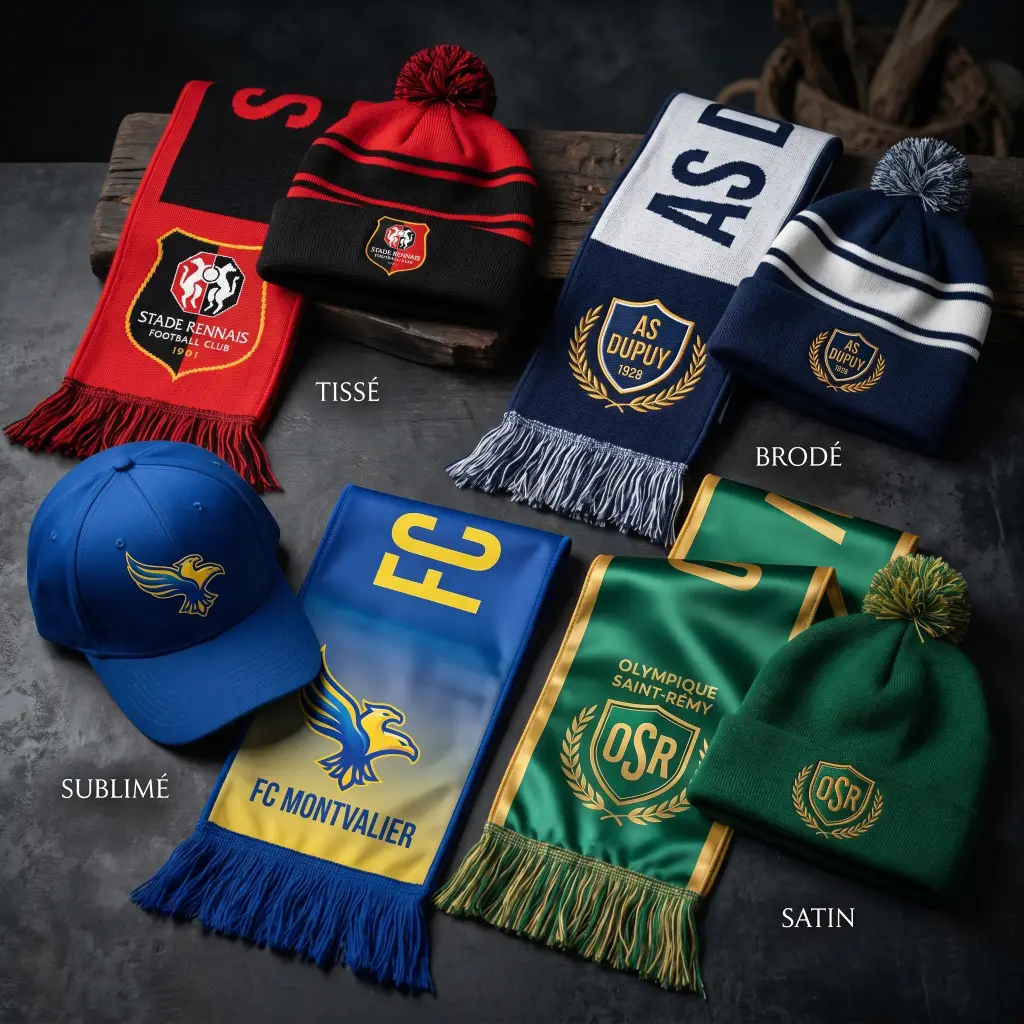 Matières et finitions écharpes bonnets casquettes